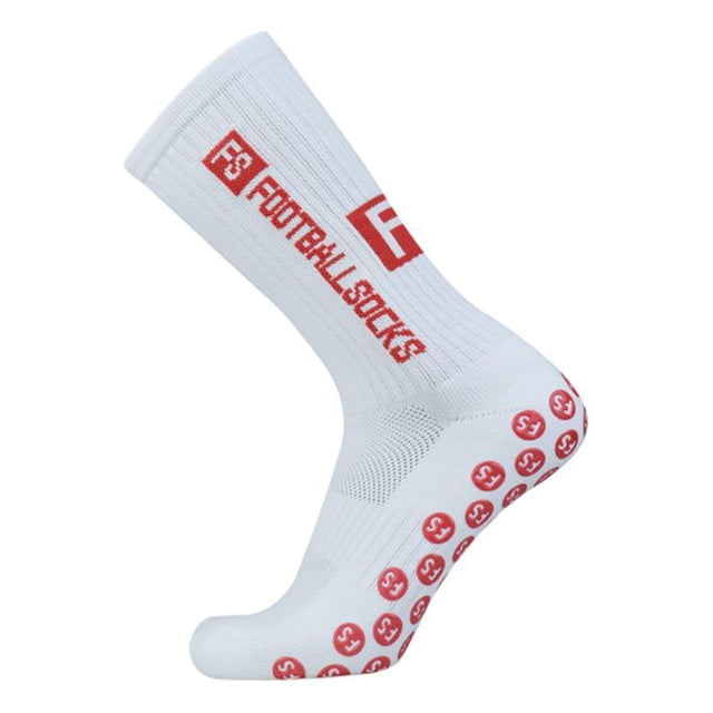 TFixol LIXADA High-Grip Silicone Soccer Socks for Training and Sports - Red