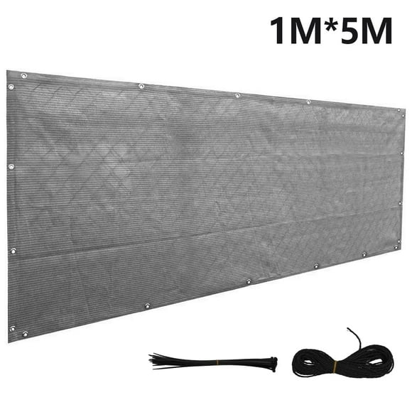 EASTIN Balcon Écran de Protection de Sécurité 1x5M Balcon Couverture de Protection Ventilée Clôture de Balcon Imperméable à l'Eau 1 MM Ouverture avec 10 Liens Gris