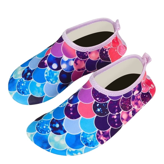 LPKRT Girls Water Shoes - Quick Dry Aqua Socks for Beach, Non Outdoor Swim Shoes for Kids 2-10 Years(Hot Pink-24)