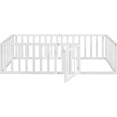thumbnail image 5 of Twin Size Wood Floor Bed Frame with Fence and Door, 5 of 13