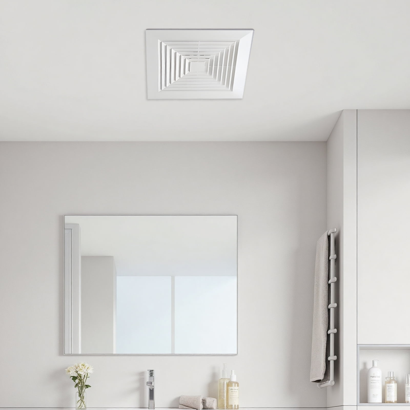 110 CFM Bathroom Exhaust Fan,11.8 Inch Quiet Ceiling Ventilation Fan,38W for up to 172 Sq Ft,Bathroom Kitchen Duct Fan with Low Noise, White