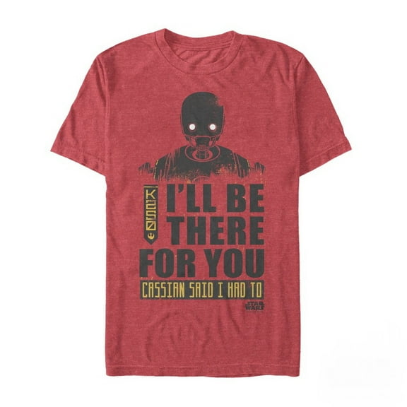 Men's Star Wars Rogue One K-2SO Be There For You Graphic Tee Red Heather Large