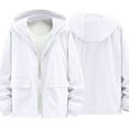 thumbnail image 5 of Delliss Men's Full Zip Loose Light Jacket Hooded Long Sleeve Cooling Shirt with Pocket, 5 of 9