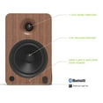 thumbnail image 3 of Kanto YU6 Powered Bookshelf Speakers with Built-In Bluetooth - Pair (Walnut), 3 of 9