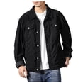 thumbnail image 5 of kamemir Men's Coat Men's Journeyman Shirt Jacket, Flannel Lined Shacket for Men, Water-Resistant Coat Rugged Fall Clothing(Black,XL), 5 of 5