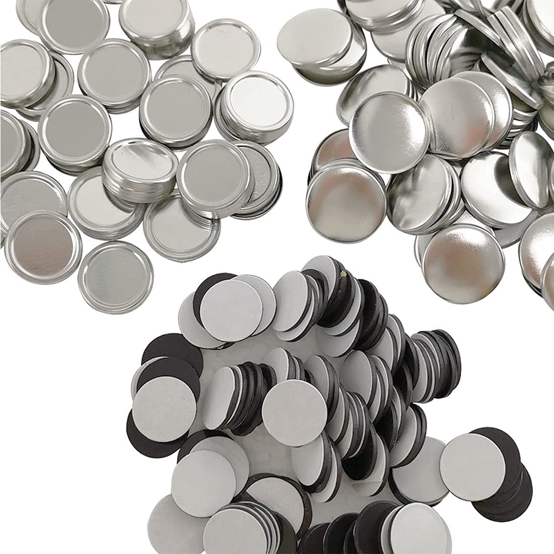 INTBUYING 100set 3in/75mm Rubber Magnetic Button Part Round Badges for DIY