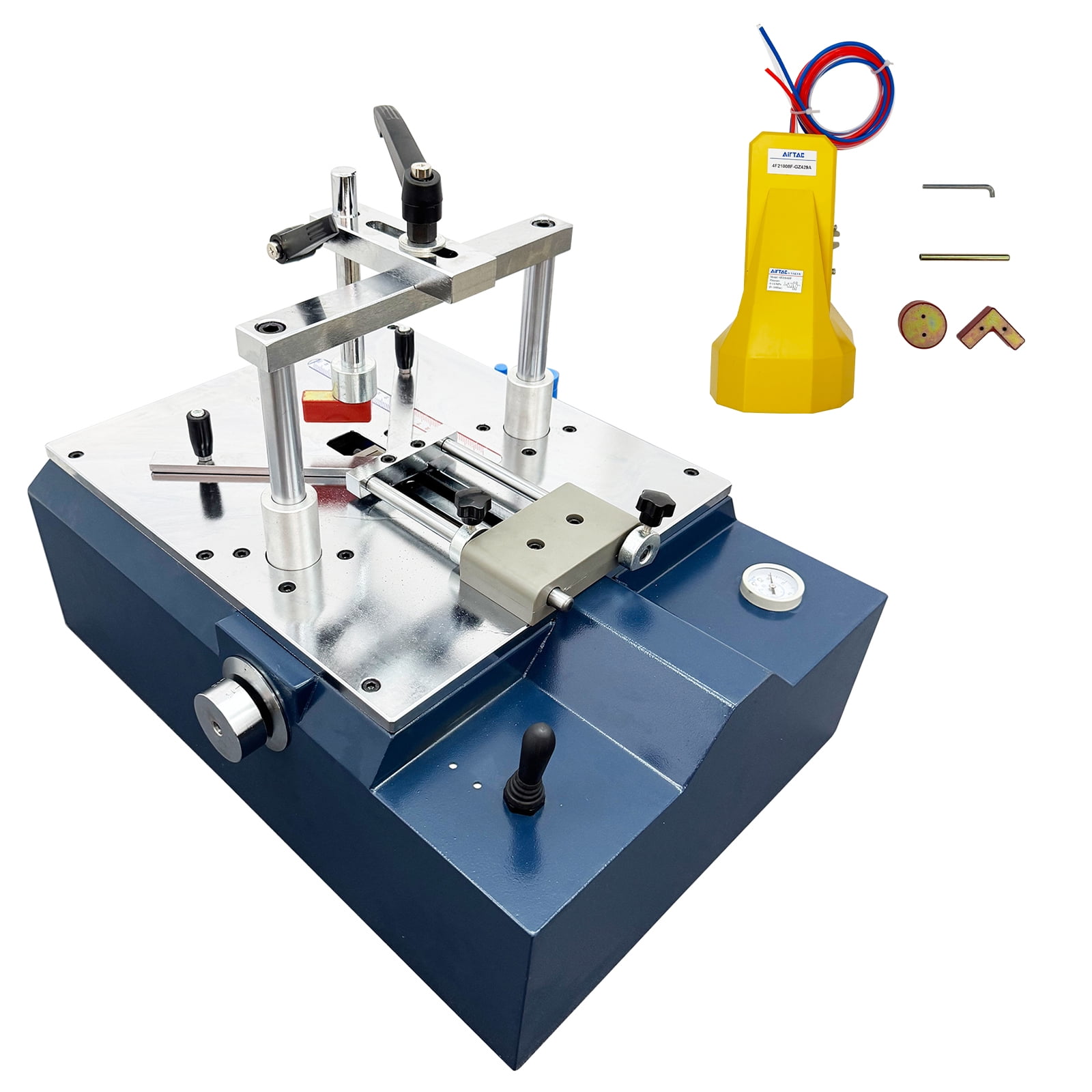 Desktop Pneumatic Picture Frame Nail Angle Machine Wood Frame Joining Machine Adjustable V Nailer