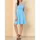 thumbnail image 5 of INSPIRE CHIC Vestido de Mujer de Malla con Corazón, Manga Larga, Estilo Gótico, Vestido de Cóctel Mini, Talla S, Azul Claro, 5 of 7