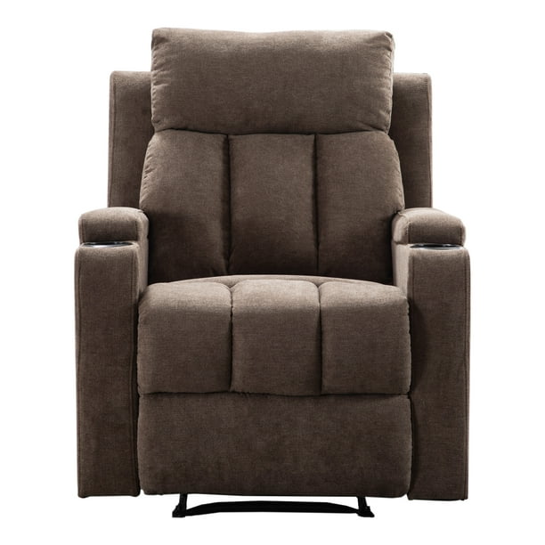 Fabric Adjustable Lift Recliner Chair with 2 Cup Holders Contemporary