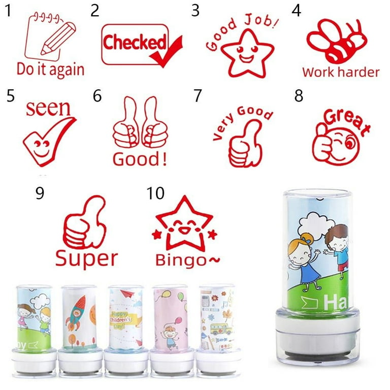 LALAFINA 4pcs Seal Stamp Making Weekly Calendar Scrapbooking Stamper Kids  Crafts Making Supplies Numbers Clear for Crafts Number Stamps Silicone