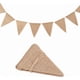 thumbnail image 1 of Guirnalda de bandera de arpillera color canela de 13,25 pies, 7 x 5 pulgadas, hilo de lino triangular, banderines, serpentinas, accesorios, 1 of 5