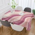 thumbnail image 2 of Yayeee Tablecloths for Rectangular Tables 60 x 60 inch Party Table Cover, Pink Brown Pattern, 2 of 6