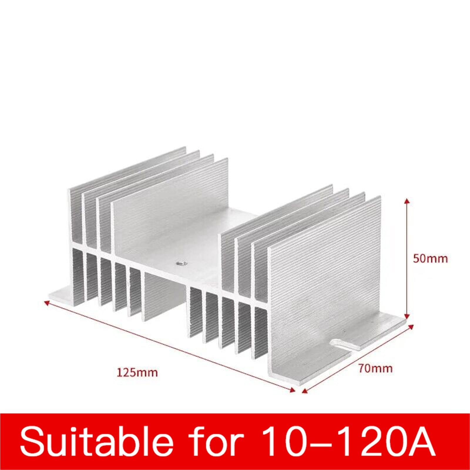 EJYWPSWD 1pcs Aluminum Heat Sink DD DA AA Single Phase Solid State Relay SSR Aluminum Fins Dissipation Radiator Din Rail Mounting