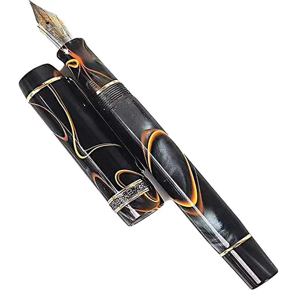 1Pc 316 Resin Black Fountain Pen F Nib 0.5 mm Writting Ink Pen Fountain Pen