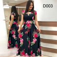 thumbnail image 4 of Elegante vestido de primavera para mujer, informal, de moda, con estampado floral, manga corta, superlargo, 2023, nuevo, a la moda, con aberturas., 4 of 5