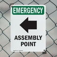 thumbnail image 5 of (2 Pack) Assembly Point [Left Arrow] With Symbol OSHA Emergency Sign 18 Inch X 24 Inch Plastic Sign, Weather Resistant, UV Protected for Workplace, Business, and Construction Site, Made, 5 of 8