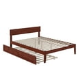 thumbnail image 2 of AFI Boston 14" Queen Wood Platform Bed Frame with Twin-XL Trundle, Walnut, 2 of 6