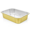 thumbnail image 3 of EastVita 1000ml Rectangular Disposable Aluminum Foil Container Bakeware Set with Clear Lid for Grill Cooking, 3 of 8