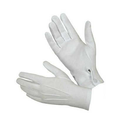 Outtop 1Pair White Formal Gloves Tuxedo Honor Guard Parade Santa Men Inspection
