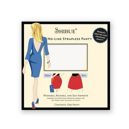 2 Pack of White Strapless Panties LARGE SIZE; Seamless, Washable & Reusable No Show Hot Sexy Panty Lines