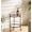 Coffee, variant on The Sanctuary Oval Black Bar Cart with 2 Black Tempered Glass Shelves, Storage Space, For Living Room, Stylish Style, Everyday Style