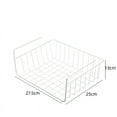 thumbnail image 6 of Casewin 2 Pack Under Shelf Wire Basket, Hanging Storage Baskets Under Cabinet Add-on Storage Racks, Slide-in Baskets Organizer for Kitchen Pantry Desk Bookshelf, White, 6 of 6