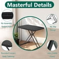 thumbnail image 6 of WASUHE 30" Small Camping Folding Table, 18/24/28 inch Height Adjustment Tv Tray, Practical Portable Plastic Table, Indoor/Outdoor, Black, 6 of 10