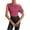 Hot Pink T-Shirts for Women, variant on One Shoulder Sequin Sparkly Tops for Women Ruched Asymmetrical Glitter Tops Slimming Sparkle Party Shirts Hot Pink 4