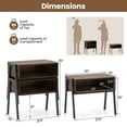 thumbnail image 3 of Gymax Lot de 2 Tables d'Appoint Empilables Table de Chevet Étagère Table d'Accent, 3 of 10