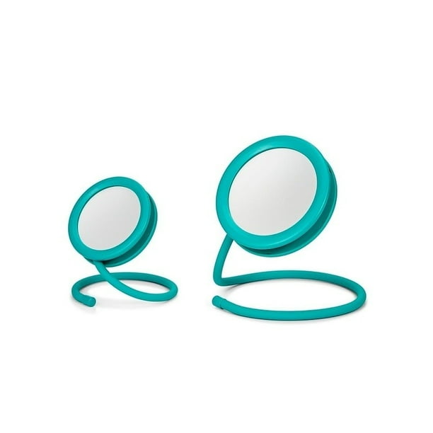 Ingenious Designs Joy Mangano set of 2 Handy Hook Mirrors Teal