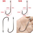 thumbnail image 5 of 100pcs/lot Stainless Steel Fishing Hook Long Shank Saltwater Hooks For Fishing Accessories 34007 Size 1/0-10/0, 5 of 21