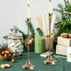 thumbnail image 4 of Xihbxyly Candelabros Dorados, Elegante Diseño de Metal, Base Cónica para Una Decoración Romántica, Perfectos para Bodas, Fiestas Navideñas y Mesas de Comedor. Juego de 1 Pieza, Tamaños de 24 a 32 Cm., 4 of 6