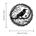 thumbnail image 2 of Raven Bird Metal Wall Art,Crow Wall Art Decor Black Bird Sculpture,Unique Design Home Decor for Garden Kitchen Balcony, 2 of 5