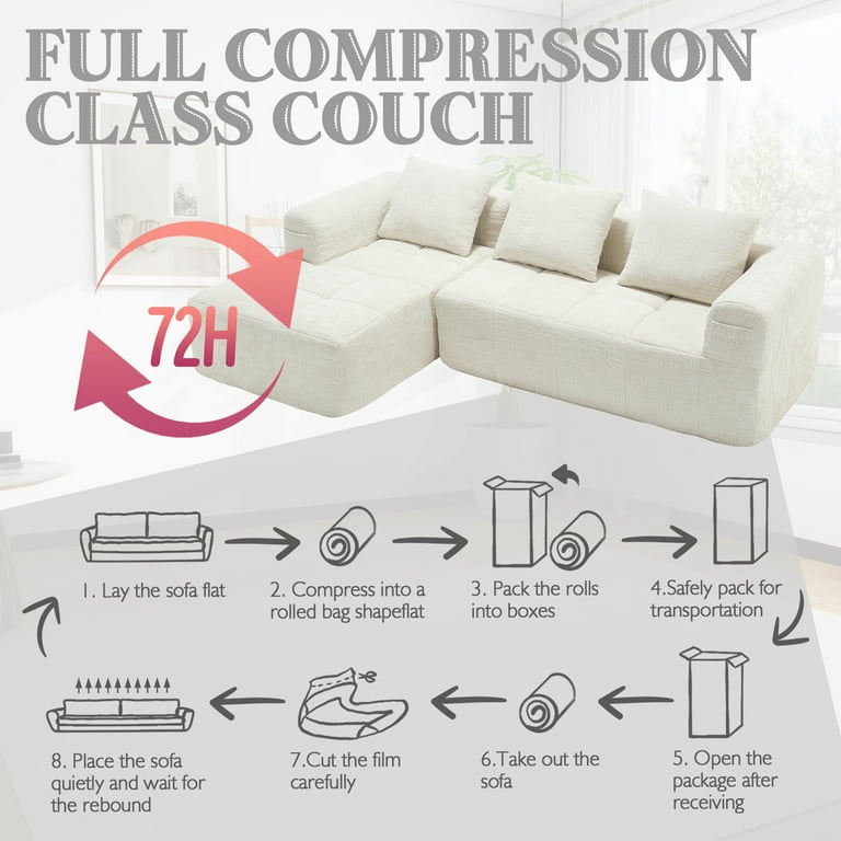 MOONMISS Chenille L-shaped Sectional Sofa - Seating - Walmart.com