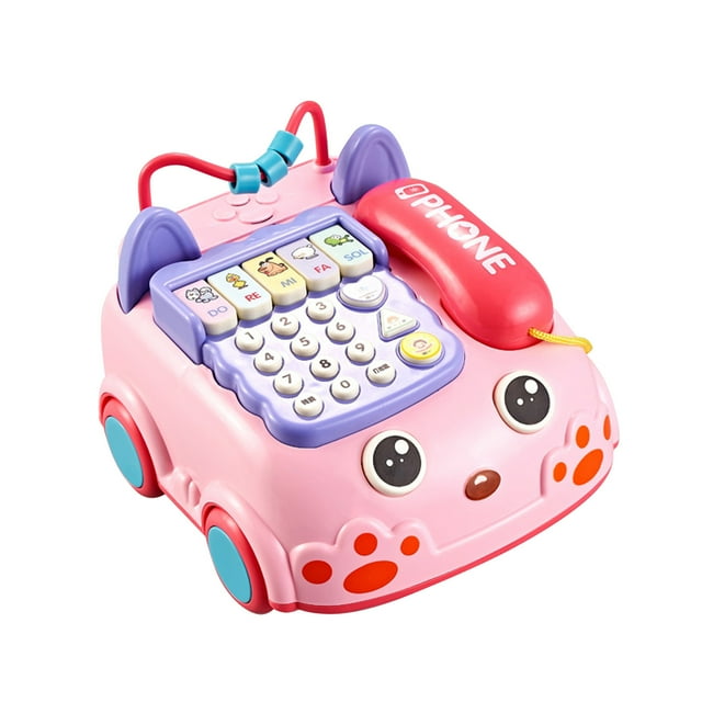 IROINID Early Education Music TOY,Baby Simulation Telephone Toy With Light Music