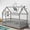 Gray, variant on Oufan Twin Size House Floor Bed,Wooden Montessori Bed with House Roof Frame and Fence Guardrails,Twin Bed Frame for Boys, Girls, White