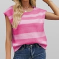 thumbnail image 2 of Fheaev Summer Tops For Women 2024 Women'S V-Neck Fashion Casual Bee Print Button Short Sleeve Summer Top, 2 of 5