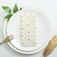 thumbnail image 2 of Efavormart 20 Pack 3 Ply Metallic Gold Geometric Design Paper Napkins Wedding Cocktail Napkins Dinner Napkins, 2 of 5