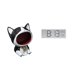 thumbnail image 1 of Estatua de gato, adorno artesanal, cuenco para llaves de entrada, cuenco para dulces, figura decorativa con reloj de pared digital, , t, 1 of 8