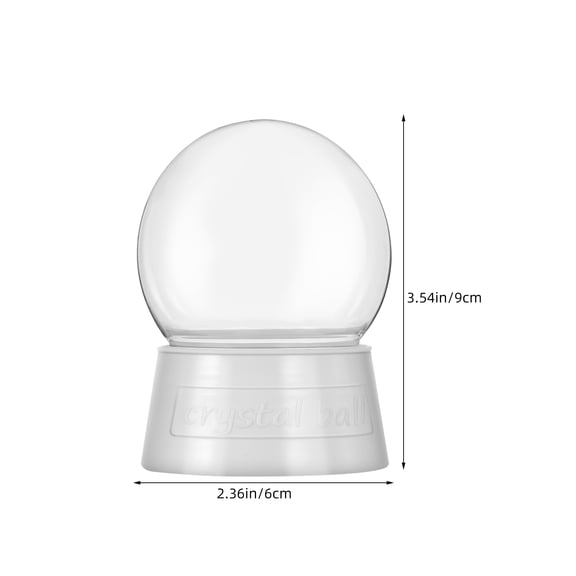 PENIKOKO 6-Pack Snow Globe Jars with Lids, Fillable Clear Plastic Round Ornaments for Crafts and Home Decoration