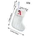 thumbnail image 3 of Christmas Stocking Charm Gift Stocking Embroidered Letter Cozy Classic Knit Christmas Stocking Personalized Xmas Hanging Decoration Home Farmhouse Fireplace Christmas Decor, 3 of 3