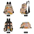 thumbnail image 4 of FORMRS Mini Backpack Purse for Women Quilted Travel Daypack Casual Shoulder Bag, Orange Cityscape Painting, 4 of 7