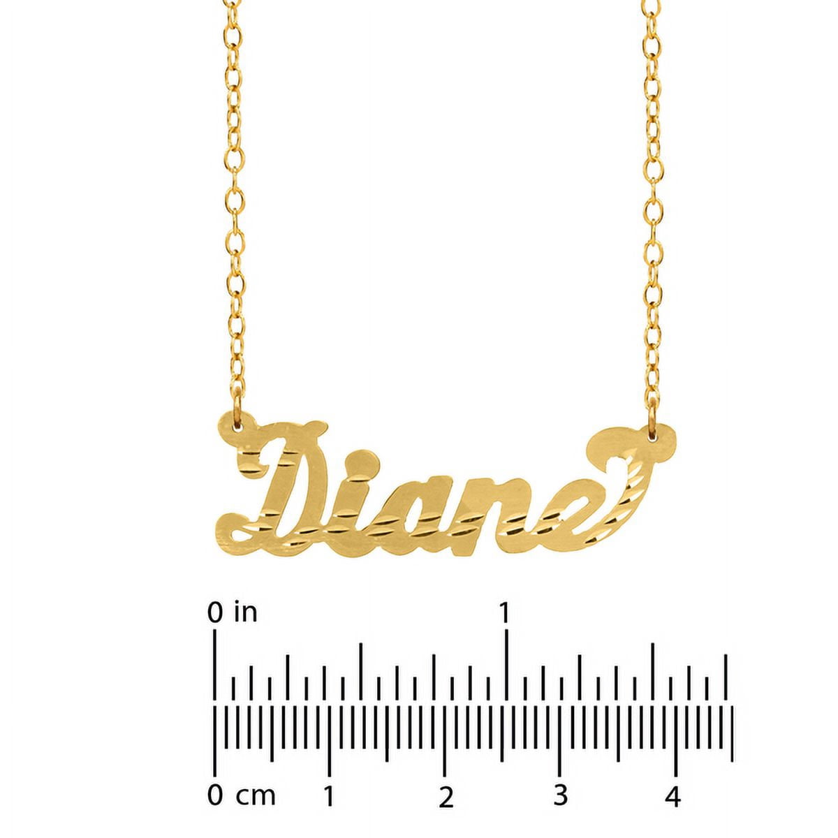 Personalized Name Necklace with Diamond Cut