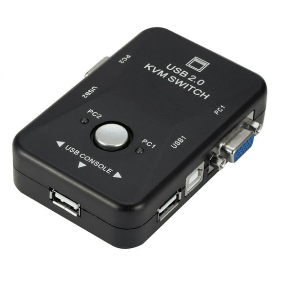 RIWPKFH USB KVM Switch Switcher Adapter 1920x1440 250MHz VGA Switch Splitter Box 2-in-1-out for Keyboard Mouse Monitor Computer