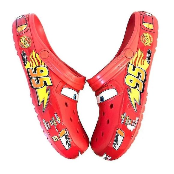 Adult Youth Cars Clogs Slippers Mc Queen 95 Anti-slip Slippers Sandals Water Shoes