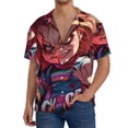 thumbnail image 7 of Lsque Chucky print Men's Cuban Collar Short Sleeve Shirt Summer Beachwear Casual Button Down Fashionable Vacation Leisure Shirt-3X-Large, 7 of 7