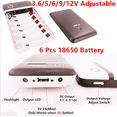 thumbnail image 2 of DIY Free Welding 6 Section 18650 Mobile Power Battery Box 3.6V 5V 6V 9V 12V Power Bank Case(Battery Not Included), 2 of 4