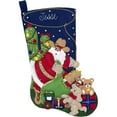 thumbnail image 2 of Bucilla Felt Applique DIY Christmas Stocking Kit, Christmas Round-up, 18", 2 of 8