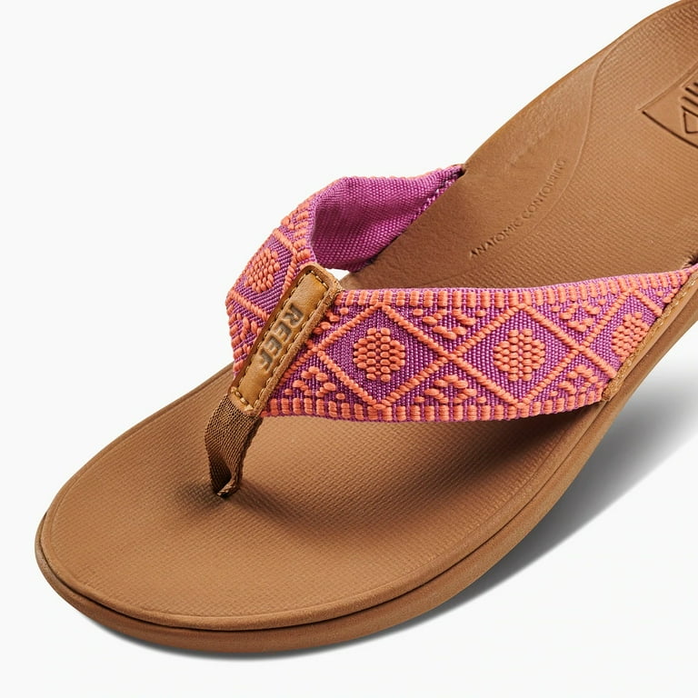 Women s Reef Ortho Woven Sandals Fuchsia coral Walmart