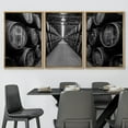 thumbnail image 3 of wall26 Framed Canvas Print Wall Art Set Retro Vintage Black &amp; White Wine Barrels Drinks &amp; Cocktails Food Photography Realism Decorative Rustic for Living Room, Bedroom, Office - 24"x36&q, 3 of 5